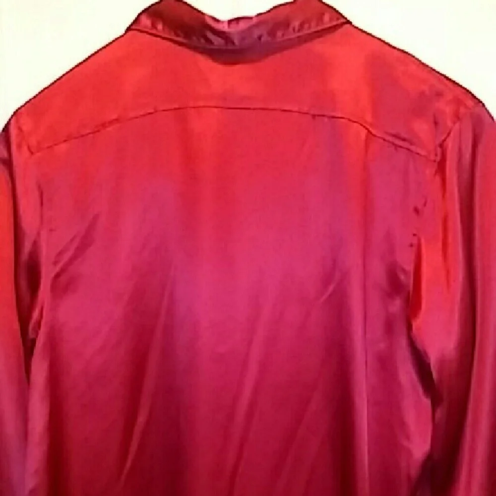 Vintage Victoria's Secret Red Satin Pajamas 2 piece set